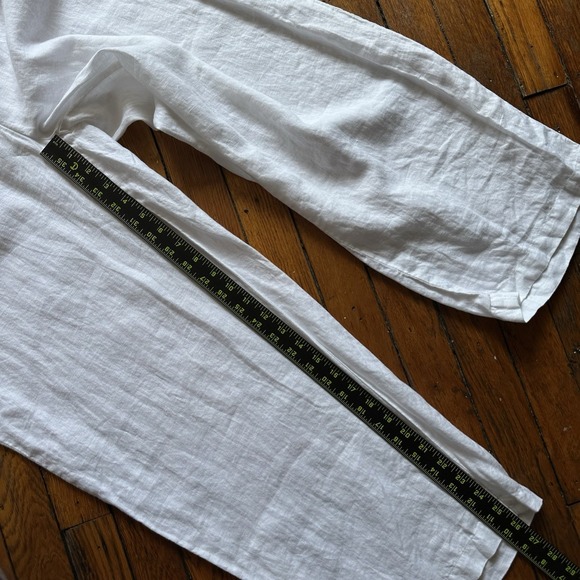 Quince Linen Pants Women XL White European 3 Pocket Elastic Waist Lightweight - Picture 7 of 10